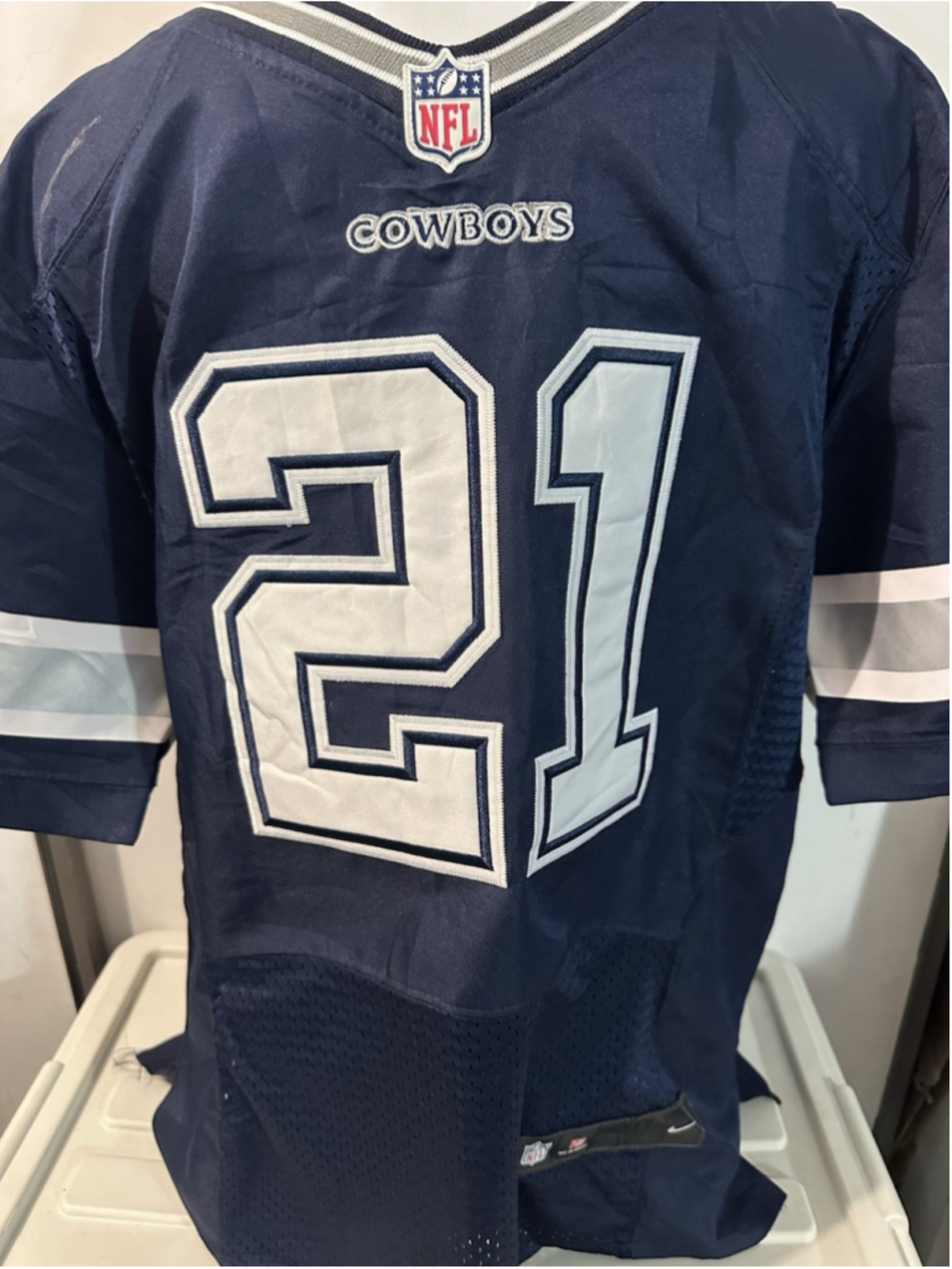 Ezekiel Elliott Dallas Cowboys Nike On Field NFL Jersey Navy Blue Size 40 M